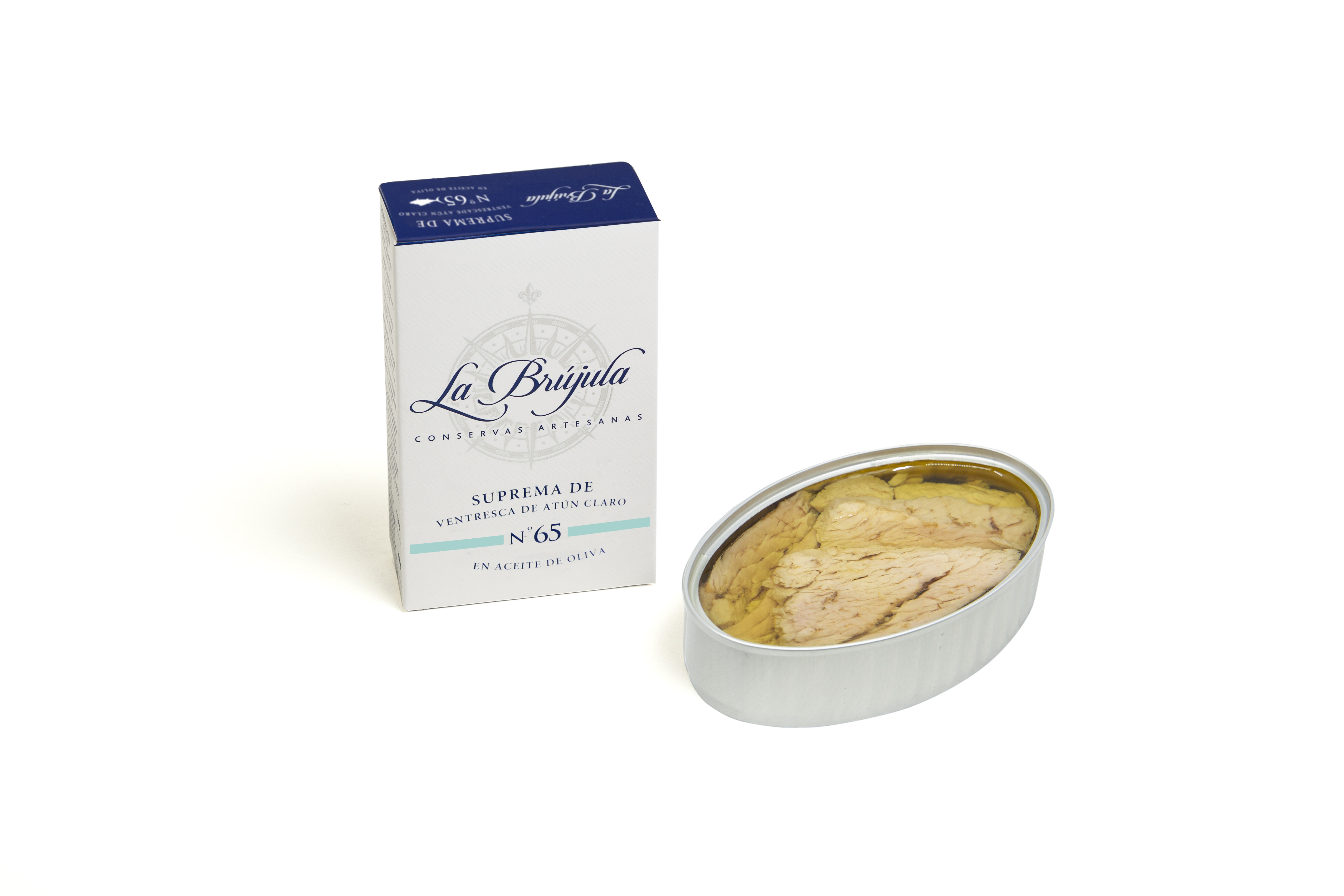 Thunfischbauch in Olivenöl 110 g Dose N° 65 La Brújula