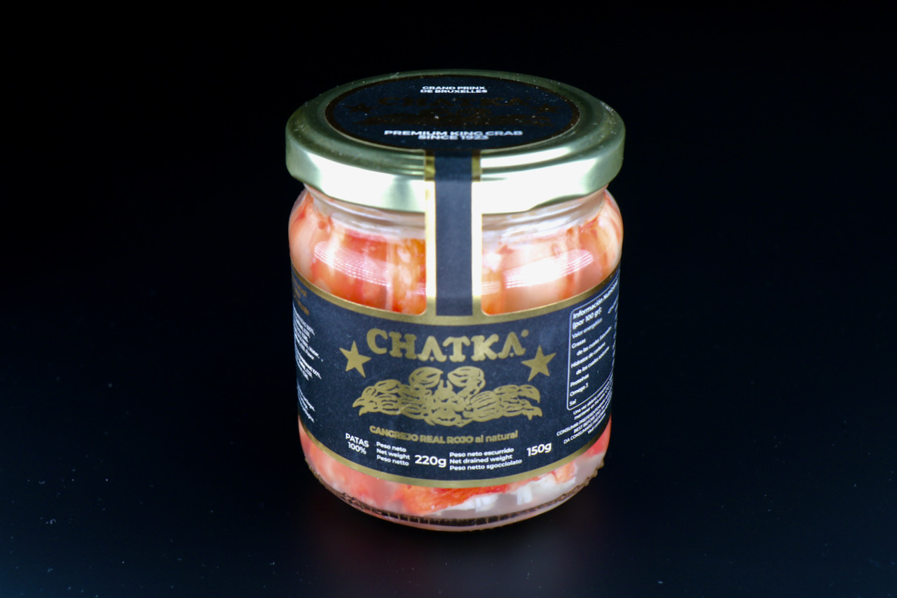 Ausgelöstes Fleisch der Königskrabbe im Glas 150 g (100% Beinfleisch) Ausgelöstes Fleisch der Königskrabbe im Glas 150 g (100% Beinfleisch)